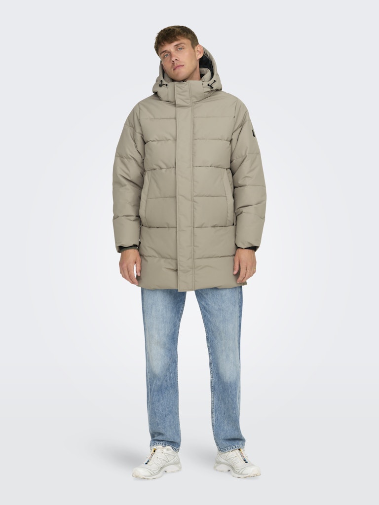 ONLY & SONS Winter Quilted Jacke Desert Taupe