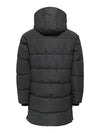 ONLY & SONS Winter Quilted Jacke Grey Pinstripe
