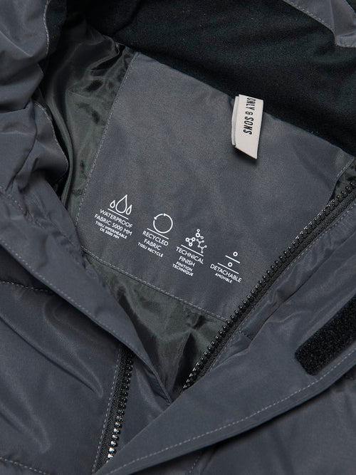 ONLY & SONS Winter Quilted Jacke Grey Pinstripe