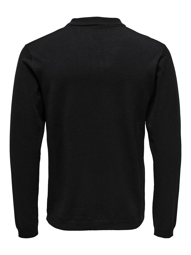 ONLY & SONS Leichtes Poloshirt Black