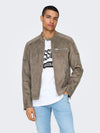 ONLY & SONS Faux Suede Racer Jacke Falcon