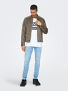 ONLY & SONS Faux Suede Racer Jacke Falcon