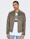 ONLY & SONS Faux Suede Racer Jacke Falcon