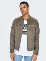 ONLY & SONS Faux Suede Racer Jacke Falcon