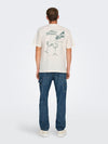 ONLY & SONS Backprint T-Shirt Cloud Dancer After Hour