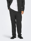 ONLY & SONS Pique Brushed Hose Dark Grey Melange
