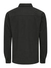 ONLY & SONS Pique Brushed Overshirt Dark Grey Melange