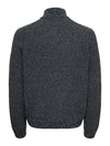 ONLY & SONS Half Zip High Neck Pullover Black Grey