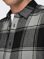 ONLY & SONS Flanell Hemd Griffin Black