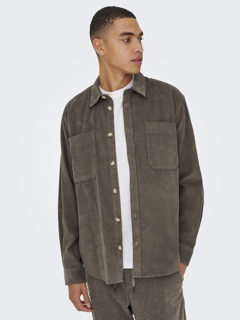 ONLY & SONS Cord Overshirt Falcon