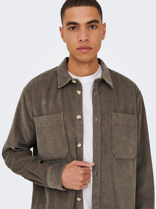 ONLY & SONS Cord Overshirt Falcon