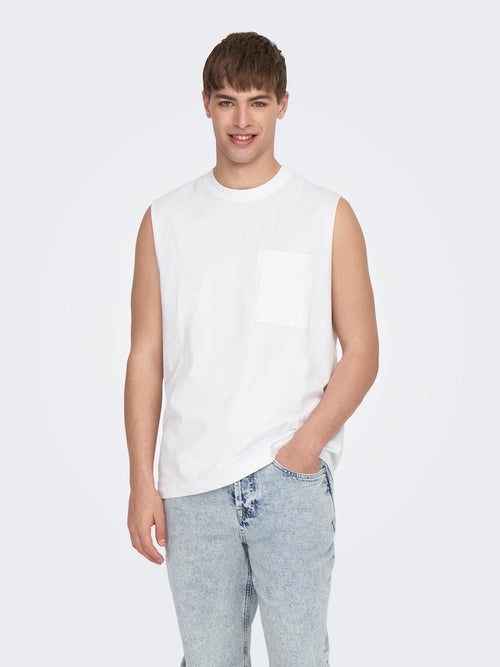 ONLY & SONS Tanktop Antique White