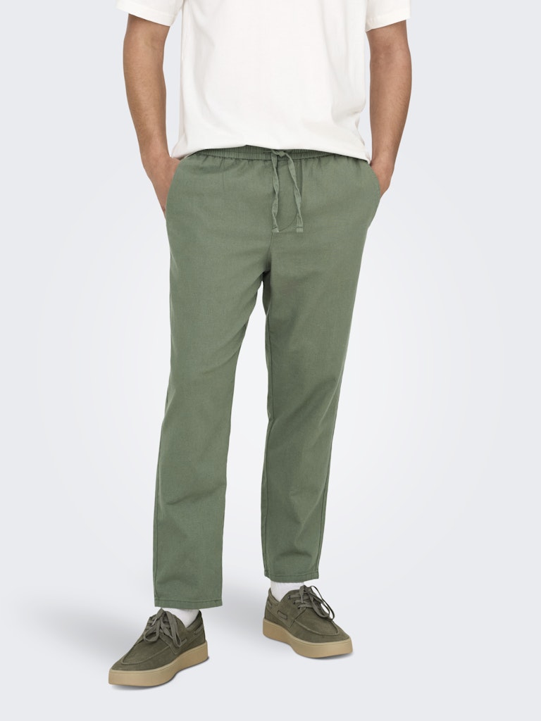 ONLY & SONS Leinen Pant Sea Spray