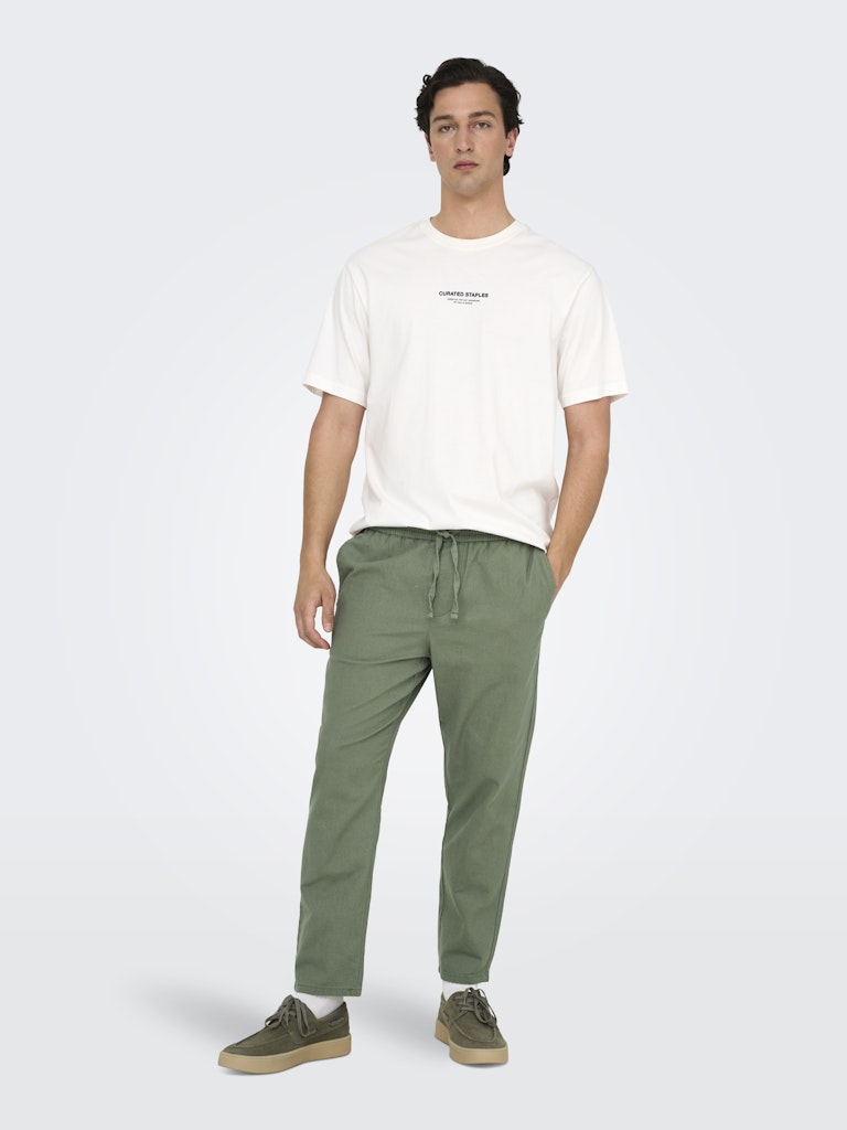 ONLY & SONS Leinen Pant Sea Spray