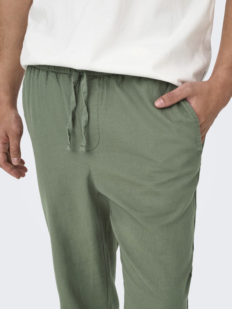 ONLY & SONS Leinen Pant Sea Spray