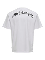 ONLY & SONS Backprint T-Shirt Michelangelo White