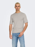 ONLY & SONS Strick T-Shirt Silver Lining