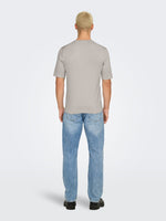 ONLY & SONS Strick T-Shirt Silver Lining