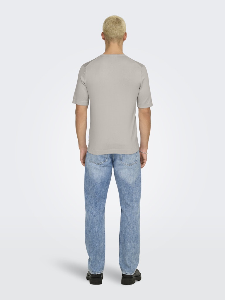 ONLY & SONS Strick T-Shirt Silver Lining