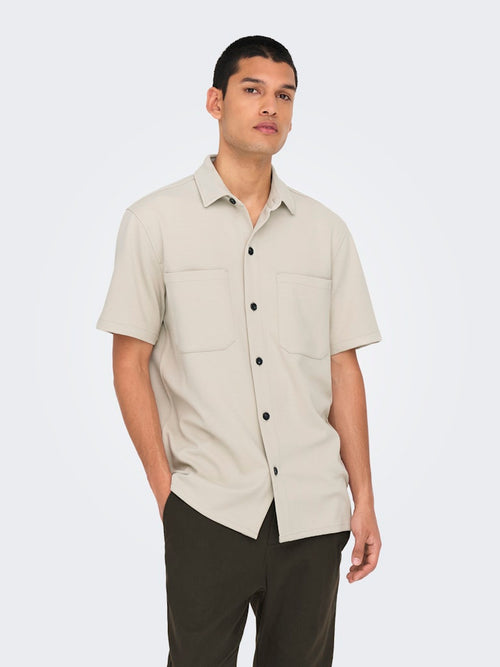 ONLY & SONS Lockeres Kurzarm Hemd Moonstruck