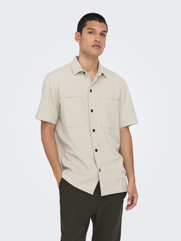 ONLY & SONS Lockeres Kurzarm Hemd Moonstruck
