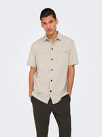 ONLY & SONS Lockeres Kurzarm Hemd Moonstruck