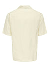 ONLY & SONS Resort Kragen Kurzarm Hemd Egret
