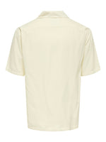 ONLY & SONS Resort Kragen Kurzarm Hemd Egret