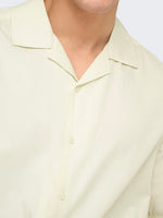 ONLY & SONS Resort Kragen Kurzarm Hemd Egret