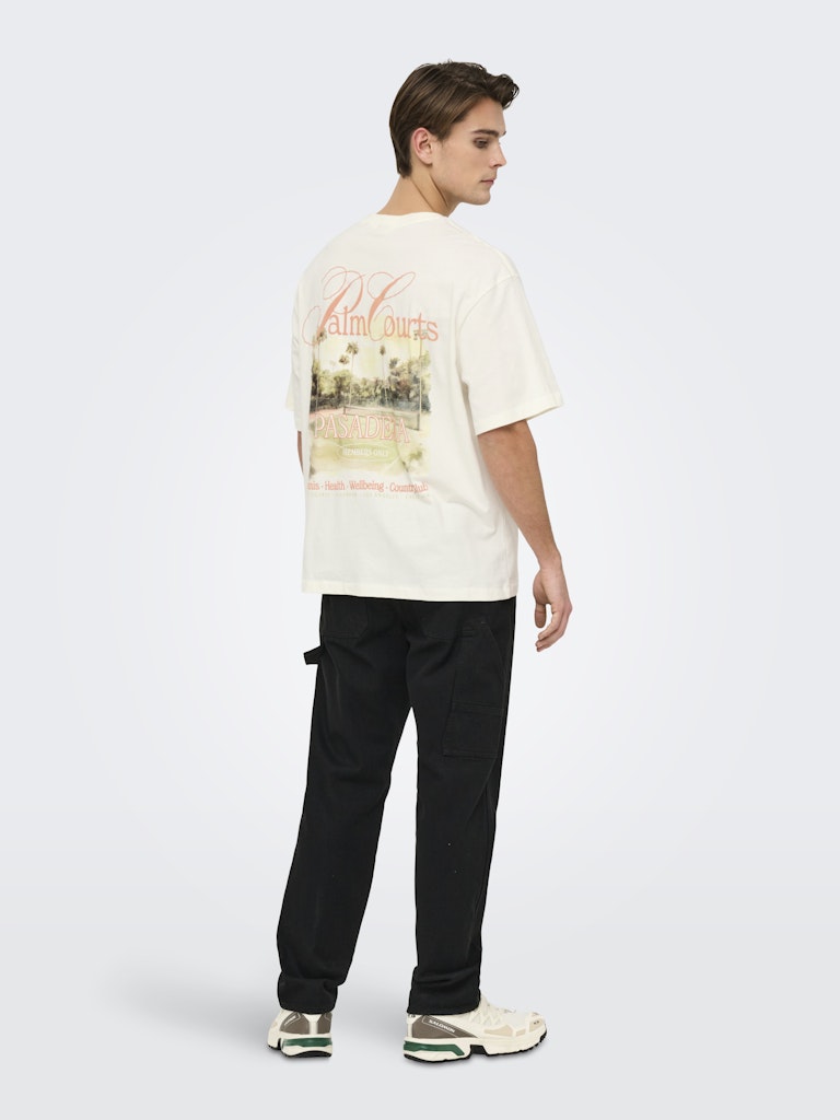 ONLY & SONS Relax Backprint T-Shirt Cloud Dancer