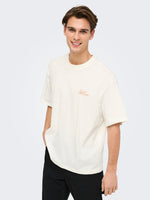 ONLY & SONS Relax Backprint T-Shirt Cloud Dancer