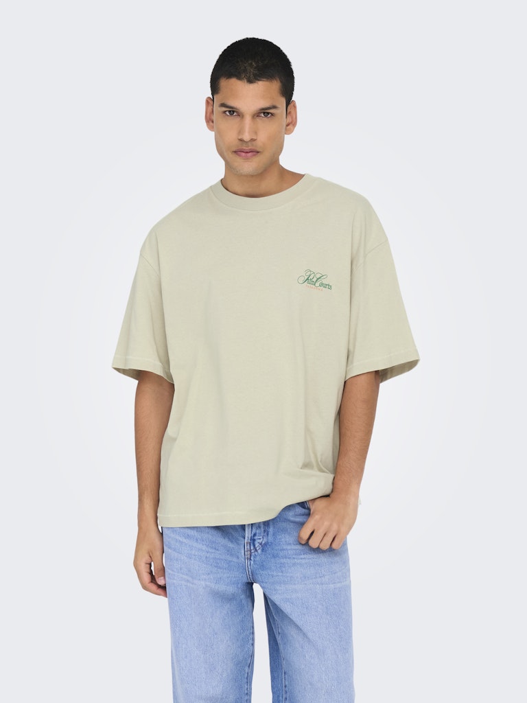 ONLY & SONS Relax Backprint T-Shirt Moonstruck