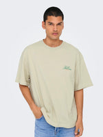 ONLY & SONS Relax Backprint T-Shirt Moonstruck