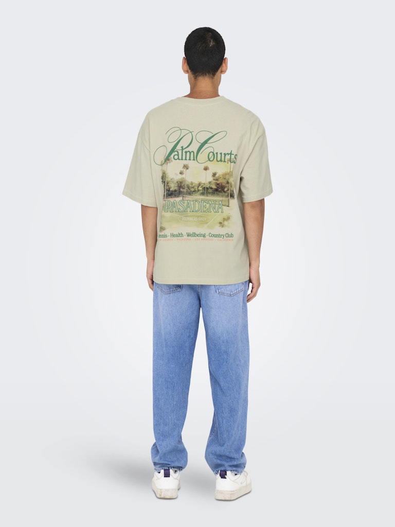 ONLY & SONS Relax Backprint T-Shirt Moonstruck