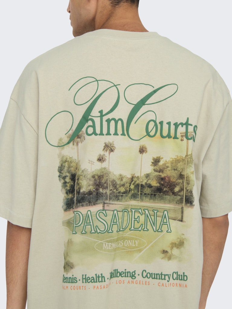 ONLY & SONS Relax Backprint T-Shirt Moonstruck