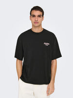 ONLY & SONS Backprint T-Shirt Jet Black