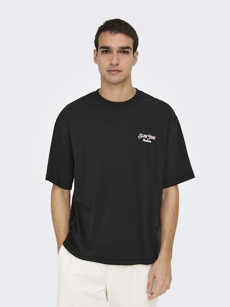 ONLY & SONS Backprint T-Shirt Jet Black
