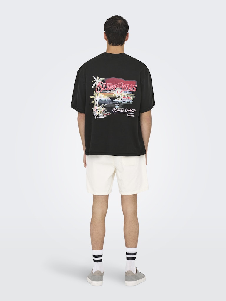 ONLY & SONS Backprint T-Shirt Jet Black