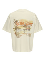 ONLY & SONS Backprint T-Shirt Antique White