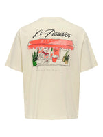 ONLY & SONS Oversize Backprint T-Shirt Antique White