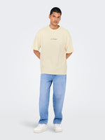 ONLY & SONS Oversize Backprint T-Shirt Antique White