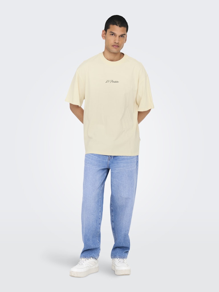 ONLY & SONS Oversize Backprint T-Shirt Antique White