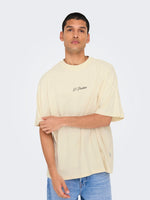ONLY & SONS Oversize Backprint T-Shirt Antique White