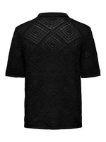 ONLY & SONS Strick Hemd Black