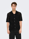 ONLY & SONS Strick Hemd Black