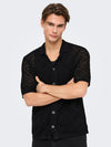 ONLY & SONS Strick Hemd Black