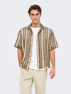 ONLY & SONS Strick Hemd Cloud Dancer Brown