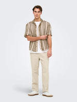 ONLY & SONS Strick Hemd Cloud Dancer Brown