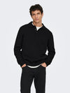 ONLY & SONS Polokragen Pullover Black