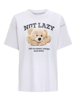 ONLY Frontprint T-Shirt Bright White Lazy
